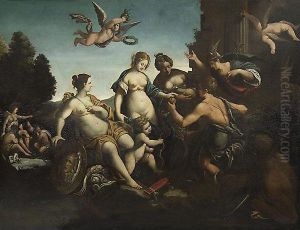 "paride Porge Il Pomo D?oro A Venere"
Cm. 150x194 "paride Porge Il Pomo D?oro A Venere"
Cm. 150x194