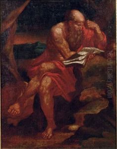 Saint Jerome In The Wilderness by Domenico Zampieri (Domenichino)