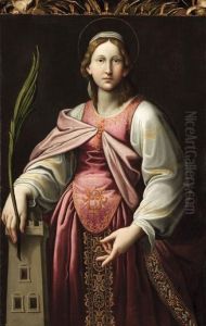 Santa Barbara by Domenico Zampieri (Domenichino)