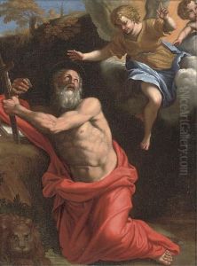 The Penitent Saint Jerome In The Wilderness by Domenico Zampieri (Domenichino)