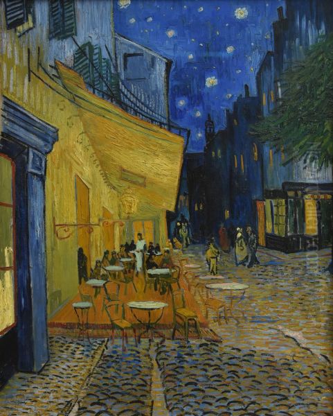 The Cafe Terrace On The Place Du Forum Arles At Night - view 1