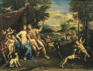 Venere E Adone by Domenico Zampieri (Domenichino)