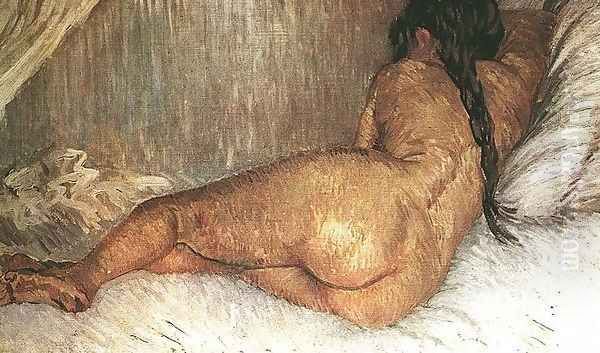 Nude Woman Reclining Seen From The Back - view 1