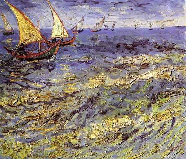 Fishing Boats at Sea - view 1