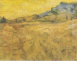 Wheat Field With Reaper And Sun