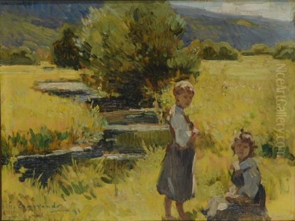 Bambini Sulla Riva Del Fiume - view 1