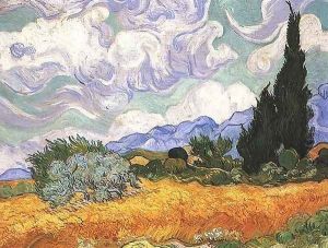 Wheat Field With Cypresses At The Haute Galline Near Eygalieres