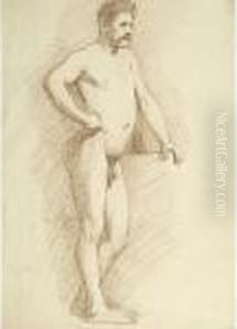 Lotto Di 2 Disegni A Matita, Cm. 55x40 Ciascuno.