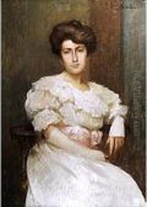 Signora Con Vestito Bianco by Giovanni Zangrando