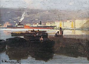 Veduta Del Porto Di Trieste by Giovanni Zangrando