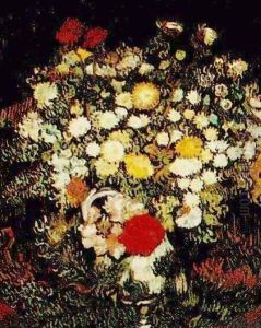 Chrysanthemums And Wild Flowers In A Vase