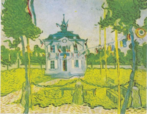 Auvers Town Hall On July 14 1890 - view 1