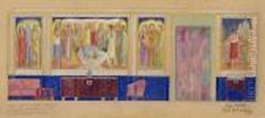 Projet Preparatoire Pour Les Peintures Murales De La Legation Du Mexique A Paris by Angel Zarraga Arguelles
