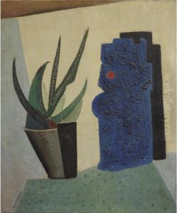 Still Life With Cactus by Angel Zarraga Arguelles
