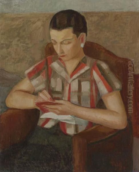 Retrato De Mujer Con Libreta - view 1