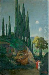 La Promenade A Fiesole, Voyage En Italie, Mai 1922