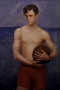 Portrait Of Ramon Novarro by Angel Zarraga Arguelles