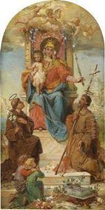 Sketch For Thevotive Painting In The Chapel Of The Hans Von Sieberer Orphanage by Hans Zatzka