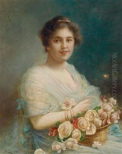 Dame Mit Rosenkorb - view 1