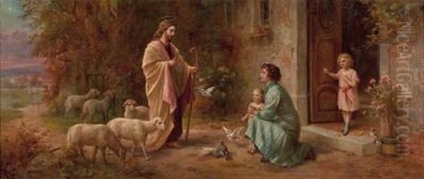 Jesus Als Guter Hirte Vormutter Mit Kindern - view 1