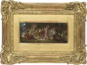 Jungfrauen Und Amoretten by Hans Zatzka