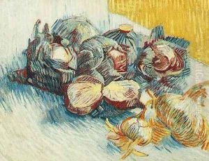 Still Life With Red Cabbages And Onions