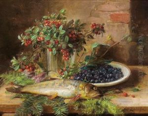 Stilleben Mit Heidel- Und Preiselbeeren