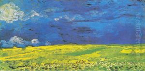 Wheat Field Under Clouded Sky by Vincent Van Gogh