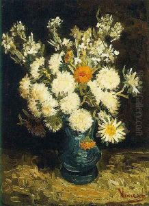 Flowers In A Blue Vase