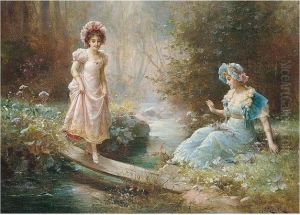 Halt Die Brucke? (will The Bridge Hold?) by Hans Zatzka