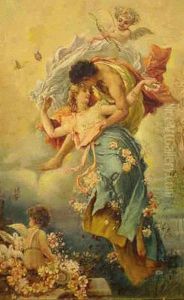 The Lovers Embrace by Hans Zatzka