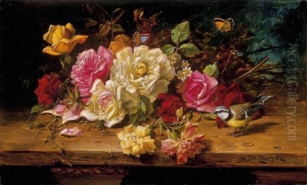 Fresh Flowers With Butterflies - view 1