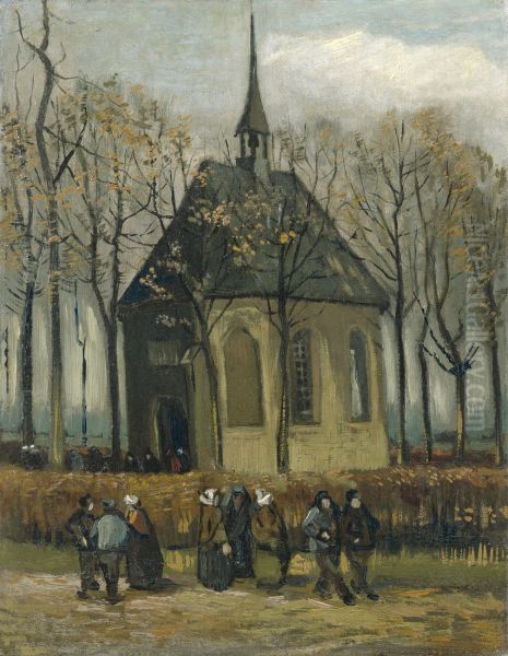 Congregation Leaving The Reformed Church In Nuenen - view 1