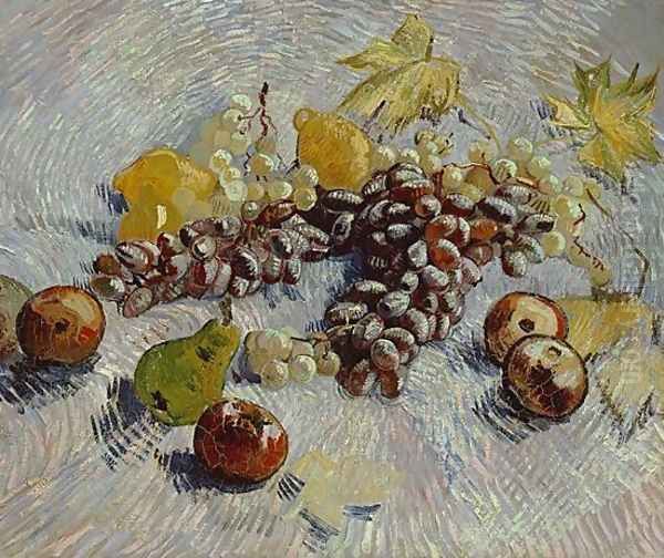 Still Life With Apples Pears Lemons And Grapes - view 1