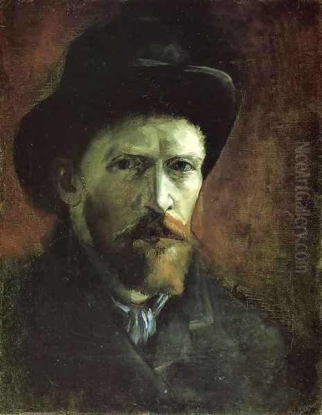 Self Portrait in a Dark Felt Hat - view 1