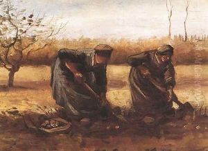 Two Peasant Women Digging Potatoes