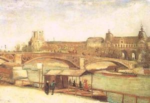 The Pont Du Carrousel And The Louvre by Vincent Van Gogh