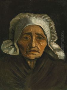 Head Of An Old Peasant Woman With White Cap
