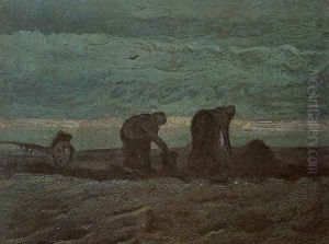 Two Peasant Women in Peat Field