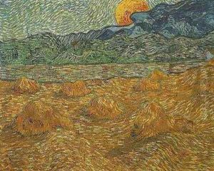 Evening Landscape With Rising Moon