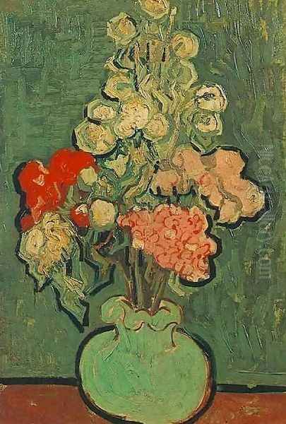 Vase With Rose Mallows - view 1