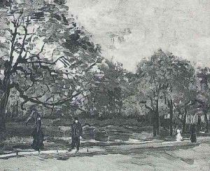 Bois De Boulogne With People Walking The III by Vincent Van Gogh