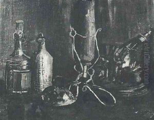 Still Life With Bottles And A Cowrie Shell by Vincent Van Gogh