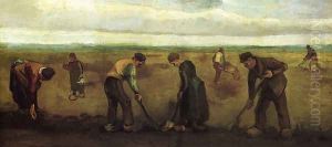 Farmers Planting Potatoes