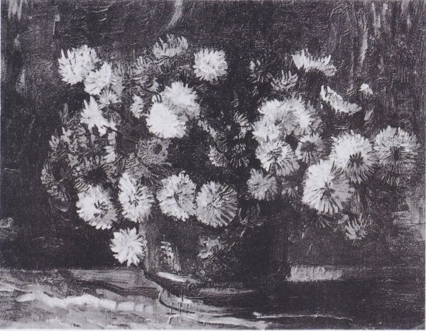 Bowl With Chrysanthemums - view 1