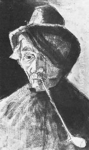 Man with Clay Pipe and Bandaged Eye