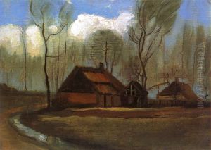 Farmhouses Among Trees
