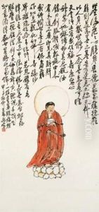 Buddha In Red by Wang Zhen