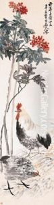Cockeral And Flower by Wang Zhen