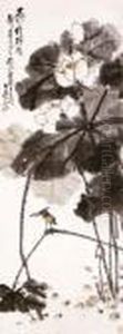 Lotus Pond And Bird by Wang Zhen